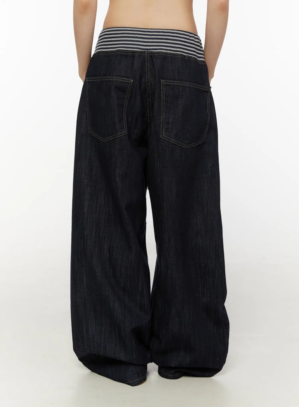 【條紋神褲】Stripe Wide Jeans