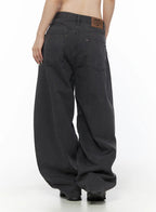 Heart Stud Wide Jeans