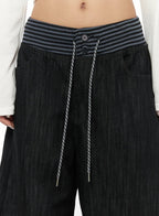 【條紋神褲】Stripe Wide Jeans