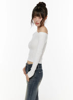 Slide Off Shoulder Top 