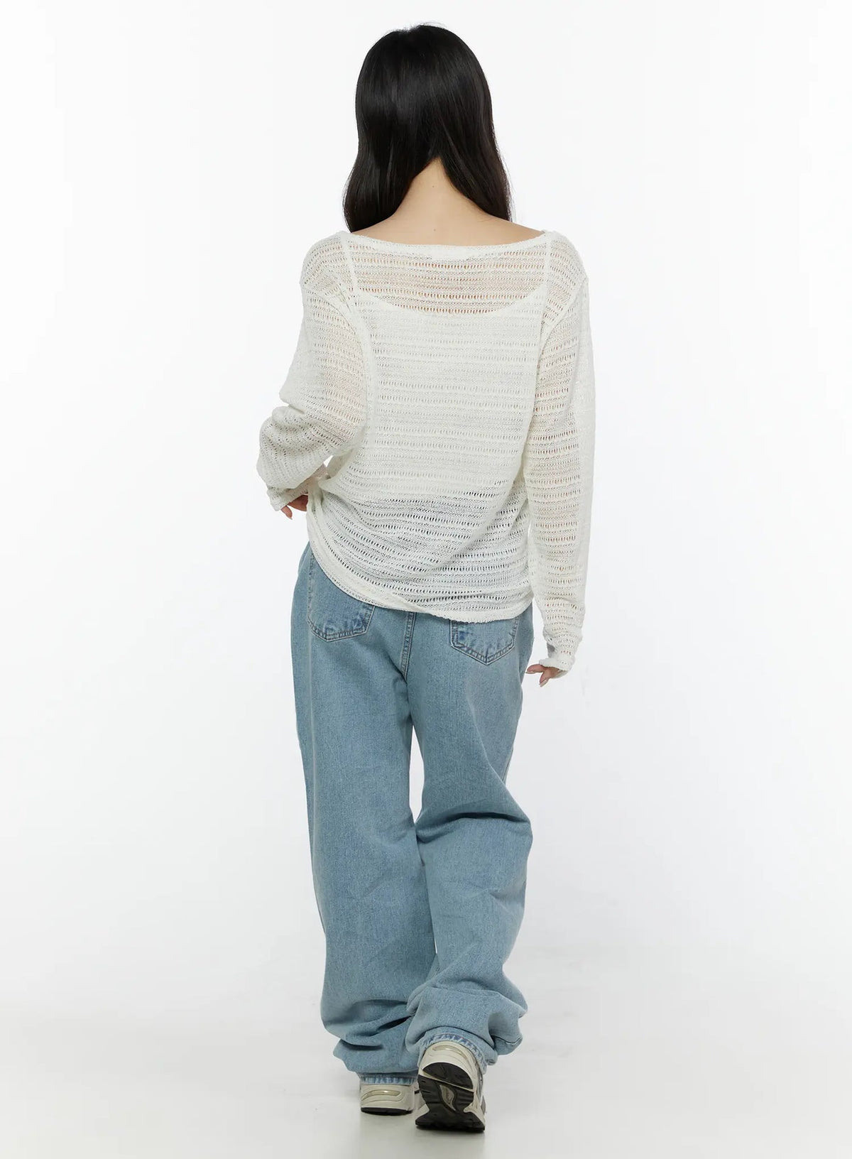 【🥛透膚條紋】Loose Fit Stripe Knit