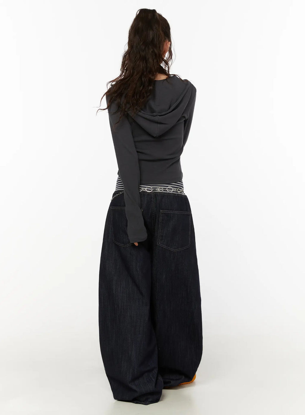 【條紋神褲】Stripe Wide Jeans
