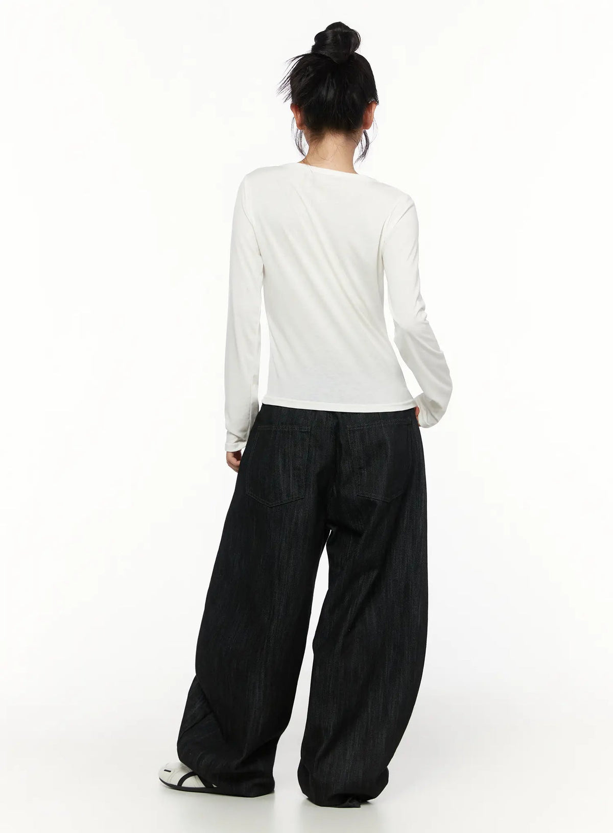 【條紋神褲】Stripe Wide Jeans