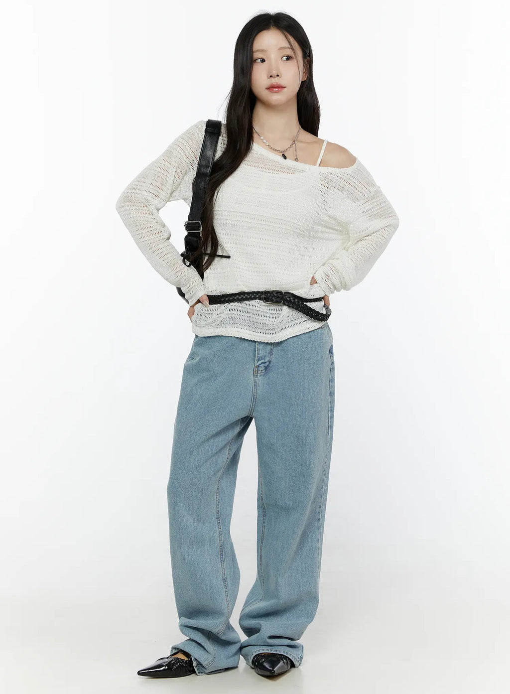 【🥛透膚條紋】Loose Fit Stripe Knit