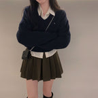 【🌷New Spring Arrivals】Label V-Neck Knit 