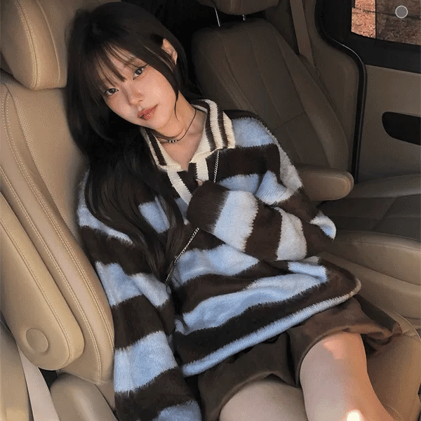 【🎅🏻情侶裝】Stripe Rugby Knitwear