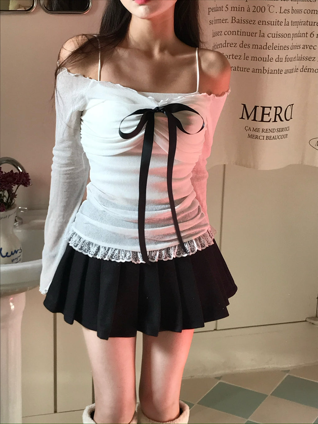 【🩶約會Pick】Ribbon Rose Top