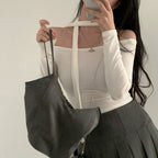 Tie Strap Off Shoulder Set 