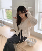 Palette Eyelet Ribbon Cardigan