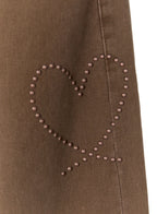 Heart Stud Wide Jeans