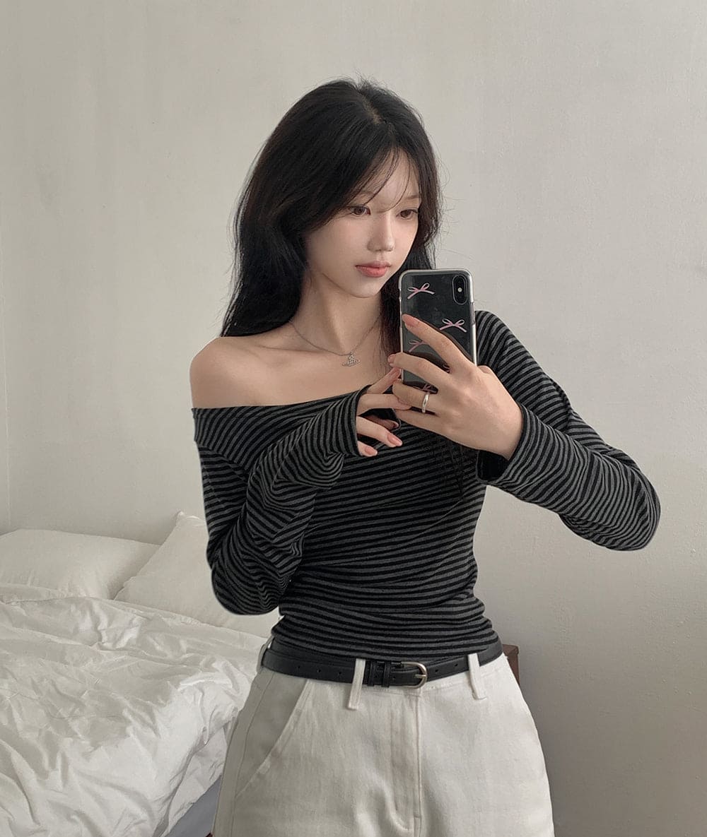 【💗for SNS】Moon Stripe Tee 