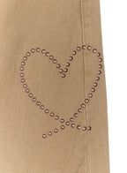 Heart Stud Wide Jeans