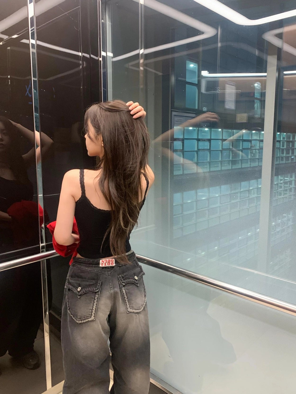 【OOTJ】Hip Pocket Wide Jeans 