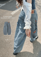 【彎刀神褲】Stripe Summer Wide Jeans