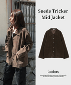【🪵秋冬大衣】Suede Mid Jacket