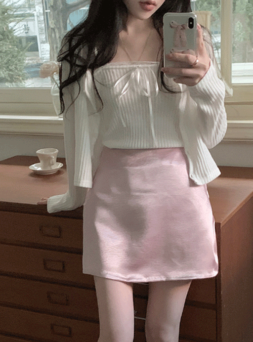 【🩰Ballet Core】Ribbon Lace Cardigan Set 