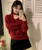 【🧨Chinese New Year Greetings】Twisted Choker Knit 