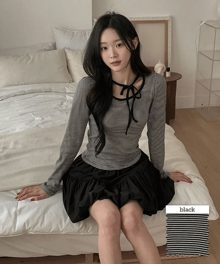 [Daily Y2K] Dangla Stripe Top 