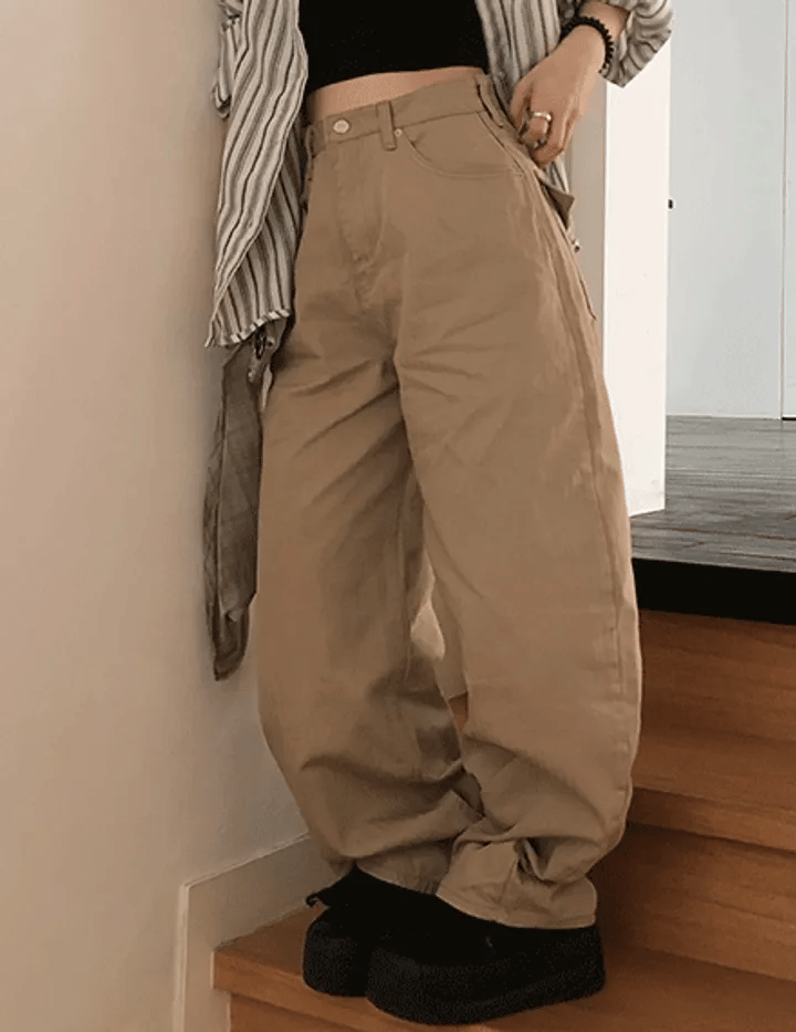 【🤎The Curved Blade God Pants】Basic Cotton Pants 