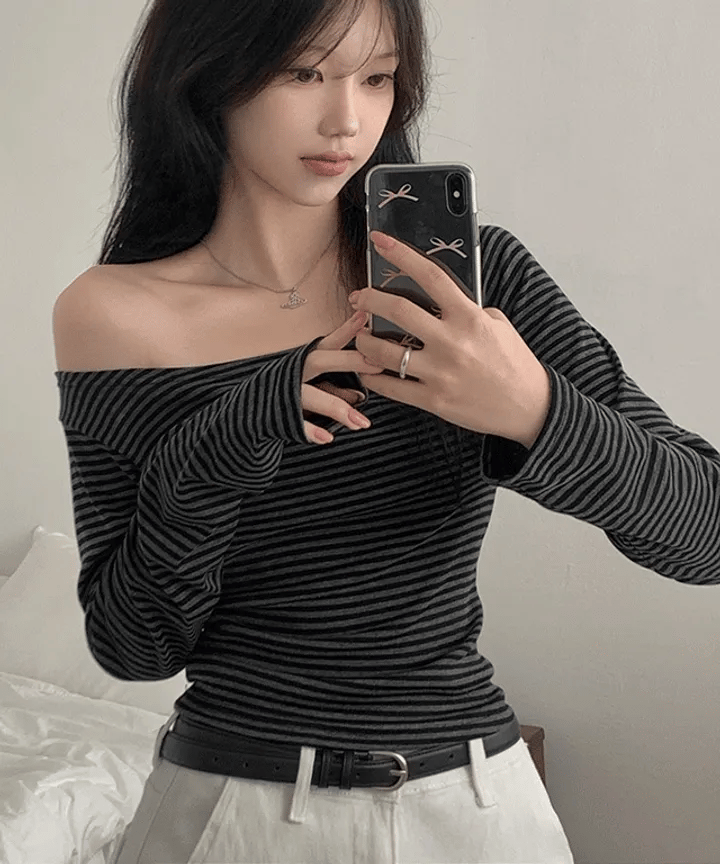 【💗for SNS】Moon Stripe Tee 