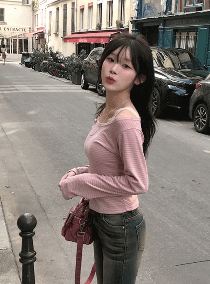 【💗for SNS】Moon Stripe Tee 