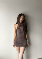 【約會之選】Shirring Halter Mini Dress