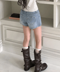 【甜酷牛仔】Heart Denim Shorts