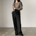 Autumn/Winter Color-Coated Cable Knit Tops