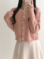 【Autumn/Winter Minimalist】Cable Cardigan 