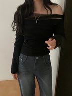 【🥂HOLIDAY PICK】Drape See-Through Tee 