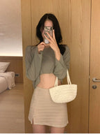 【Elegant and Sweet】Crochet Skirt Bikini 