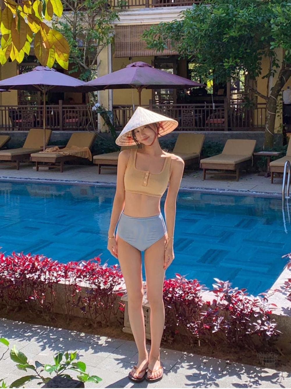 【💜Cute Series】Besh Button Bikini 