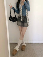 [Korean Hot Item!] Washing Denim Mini Skirt 