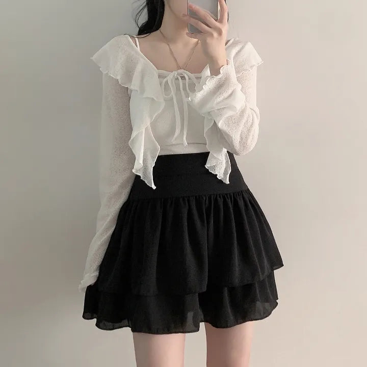 【🩰Ballet Core】Fairy Cancan Mini Skirt 