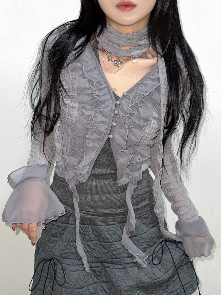 【🩶KARINA's Pick】Frilly Muffler Set 