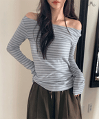 【🩵Trendy】Fleece Stripe Top