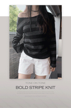 [Autumn/Winter Essential] Bold Stripe Knitwear 