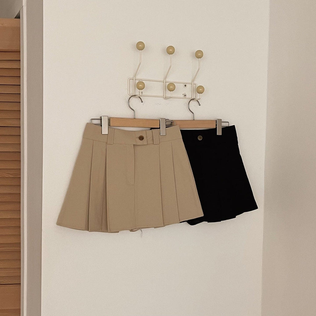 Y2K High-Waisted Single-Button Mini Skirt