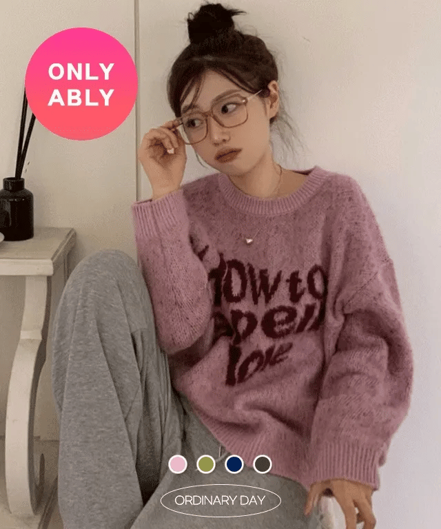 【Soft and Thick】How To Spell Love Knit 