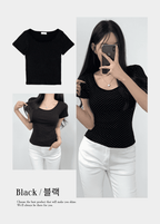 [Korean Style Everyday] Dot Point Tee 