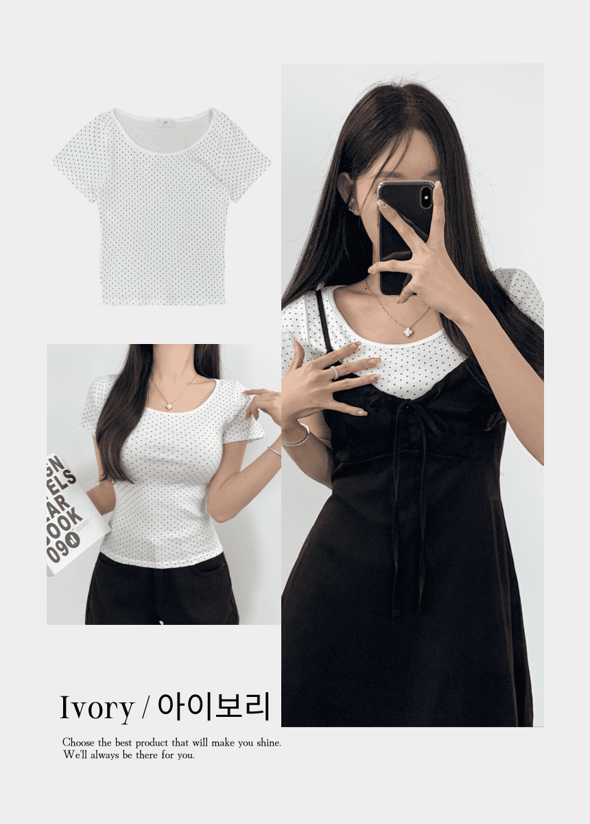 [Korean Style Everyday] Dot Point Tee 