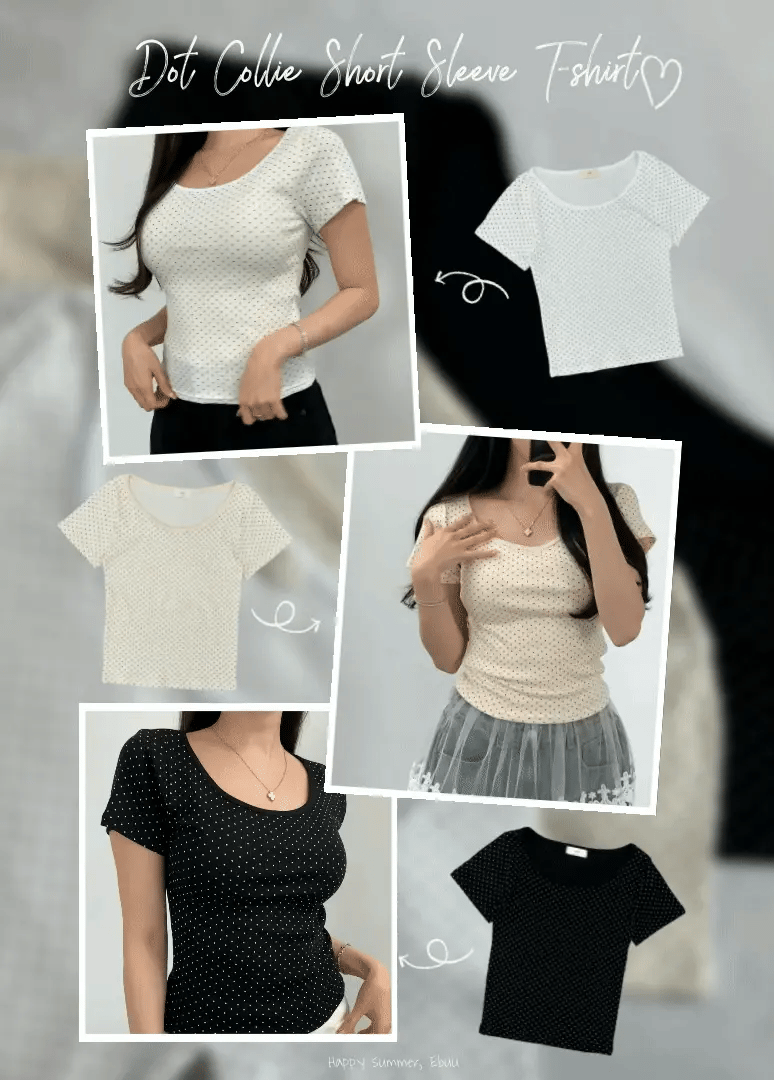 [Korean Style Everyday] Dot Point Tee 