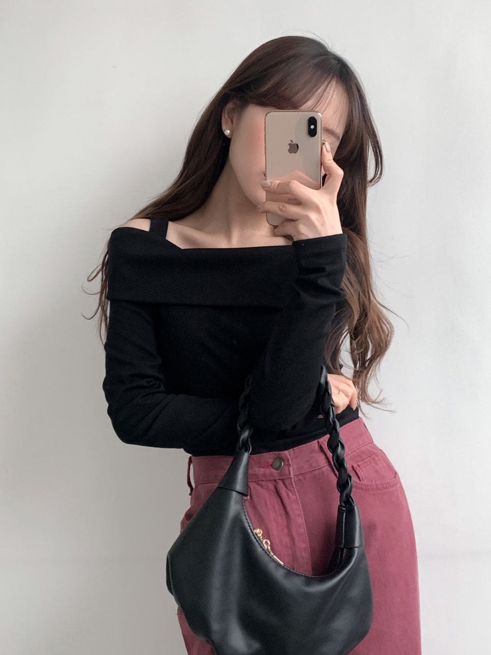 Opening Half Off Shoulder Top