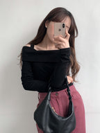 Opening Half Off Shoulder Top