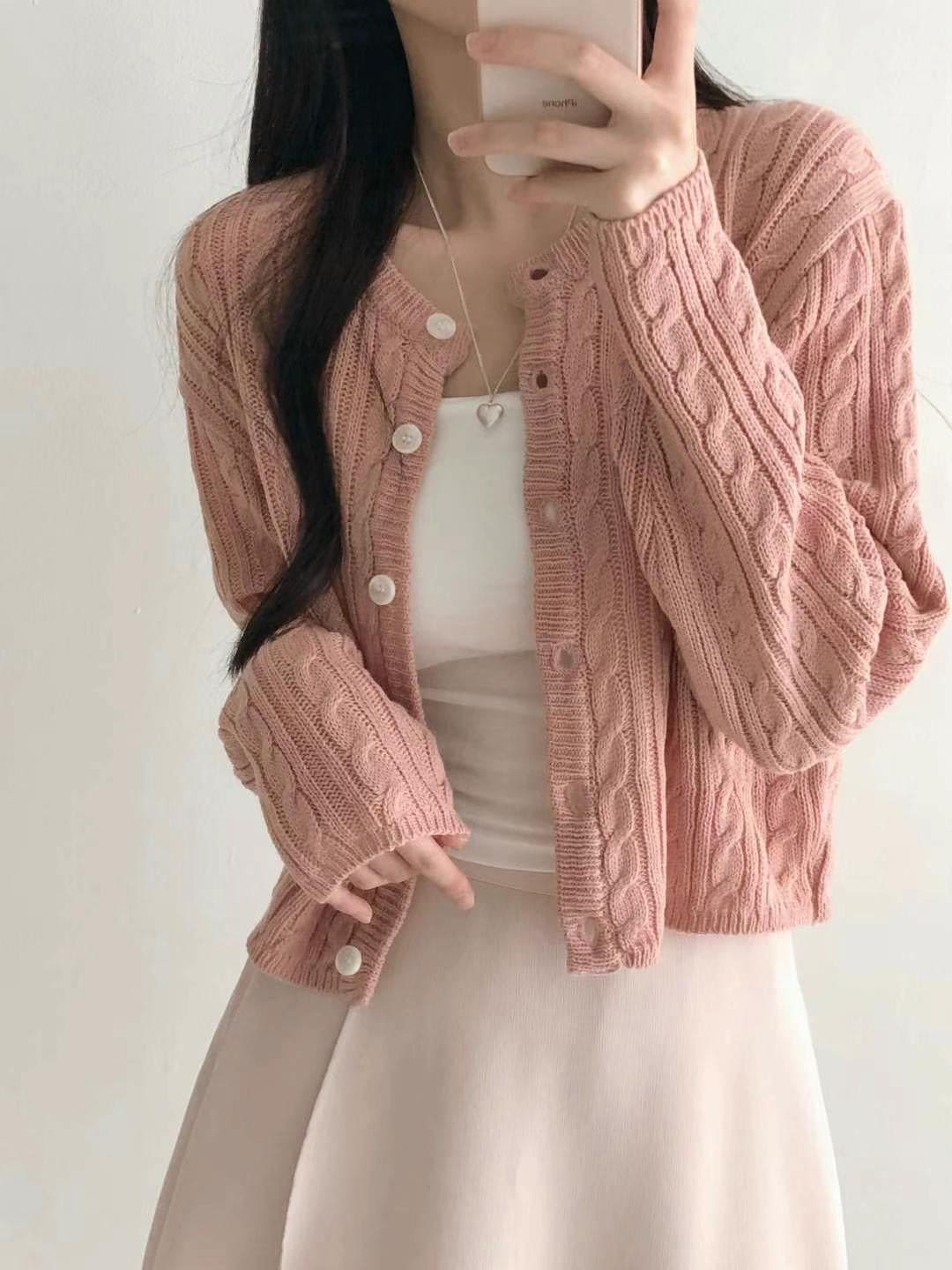 【Autumn/Winter Minimalist】Cable Cardigan 