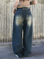 【🖤y2k vibe】Back Wide Jeans