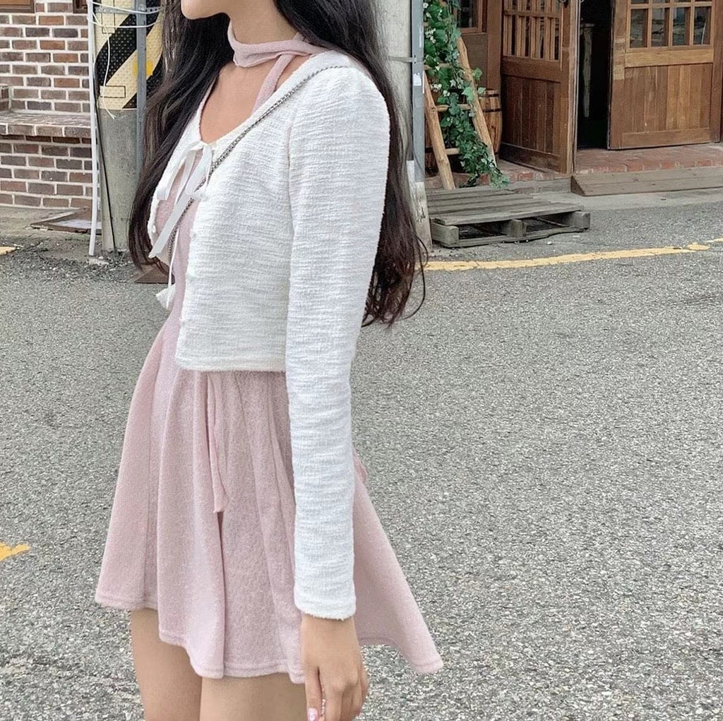 【🤍Elegant and Stylish】Fairy Ribbon Cardigan 