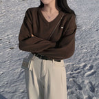 【🌷New Spring Arrivals】Label V-Neck Knit 