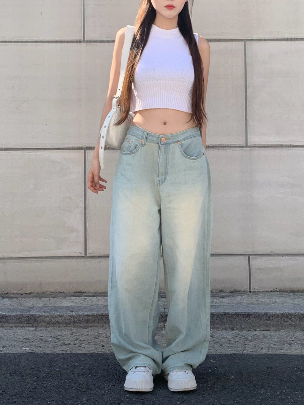 【Y2K Vibe】Cloud Cool Wide Jeans