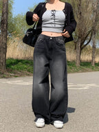 【Y2K Vibe】Cool Wide Jeans